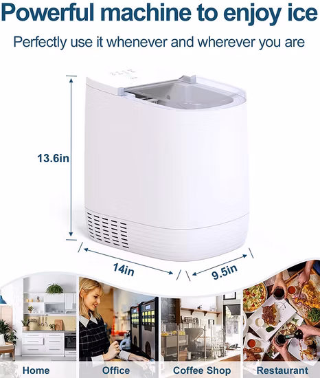 26 Lbs or 15kgs, Home Use, White, Fareast, Premium Ice Machine Maker