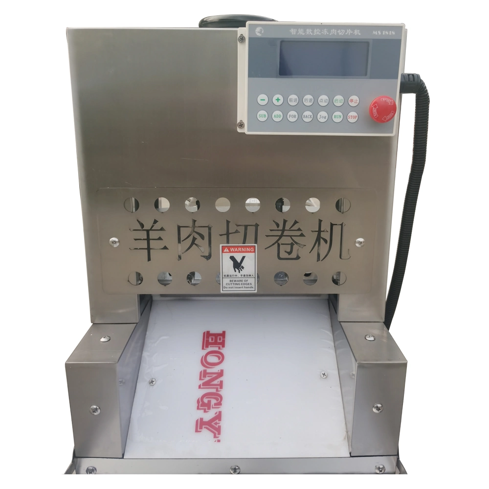 (QH900 2-rolls) 2.2kw Automatic Meat Cutting Machine Frozen Pork Beef Slicer Kitchen Appliance Restaurant Commercial 70-100 Kg/H